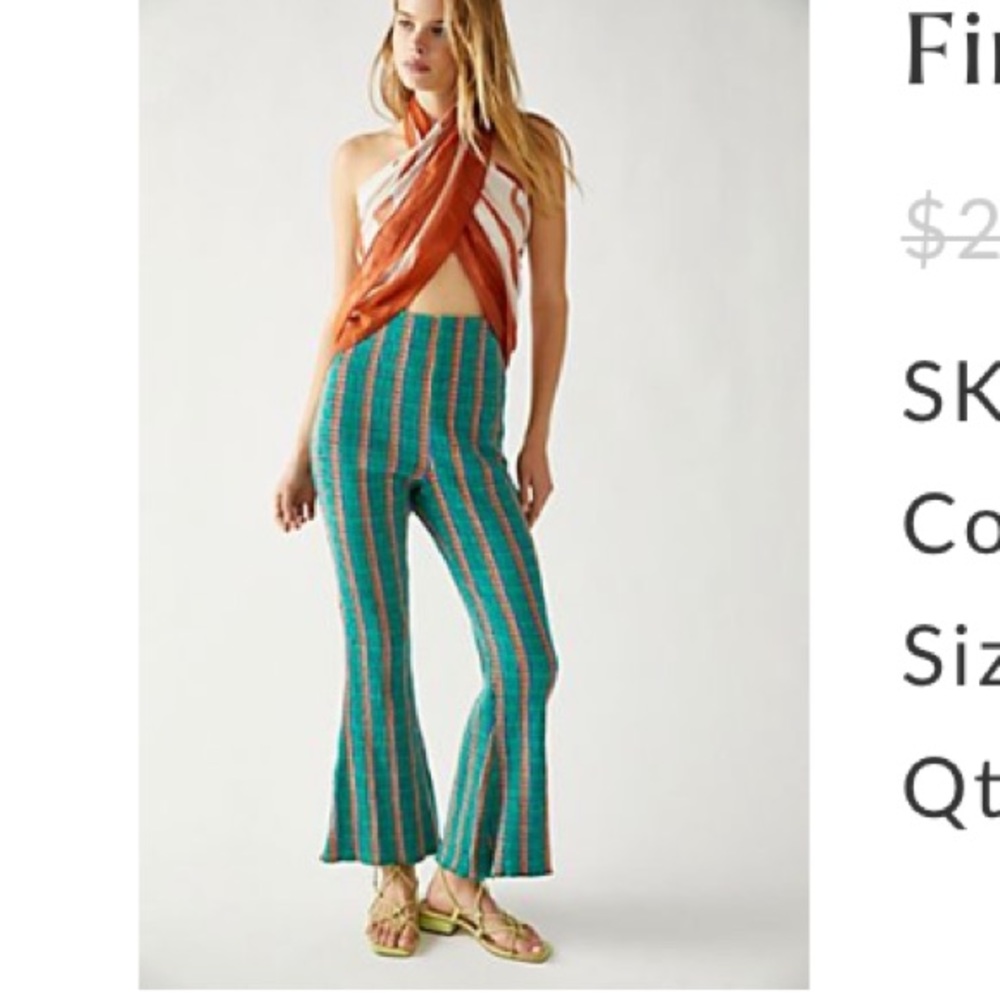 Fine line slim pants